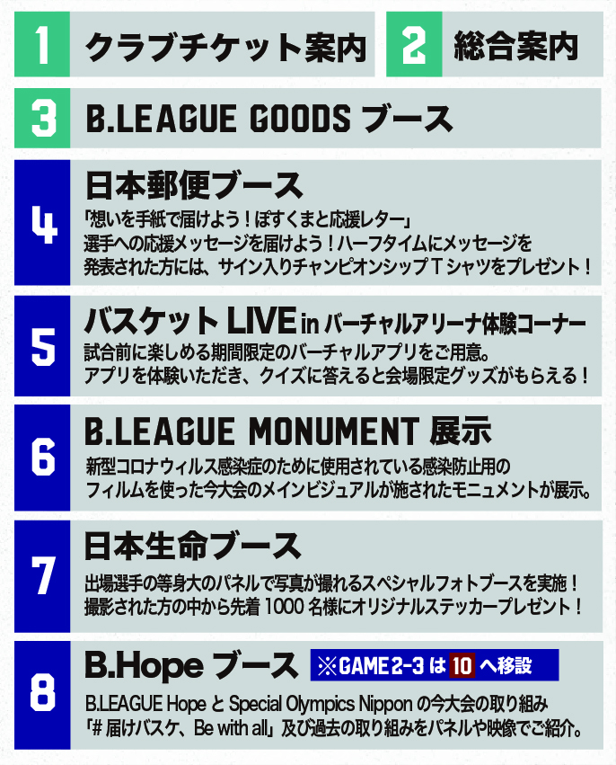 公式 タイムテーブル 会場図 日本生命 B League Finals 21 特設サイト